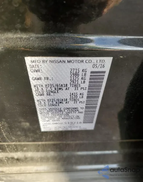 2016 Infiniti Qx60 из США, поврежденный, VIN 5N1AL0MM5GC519218